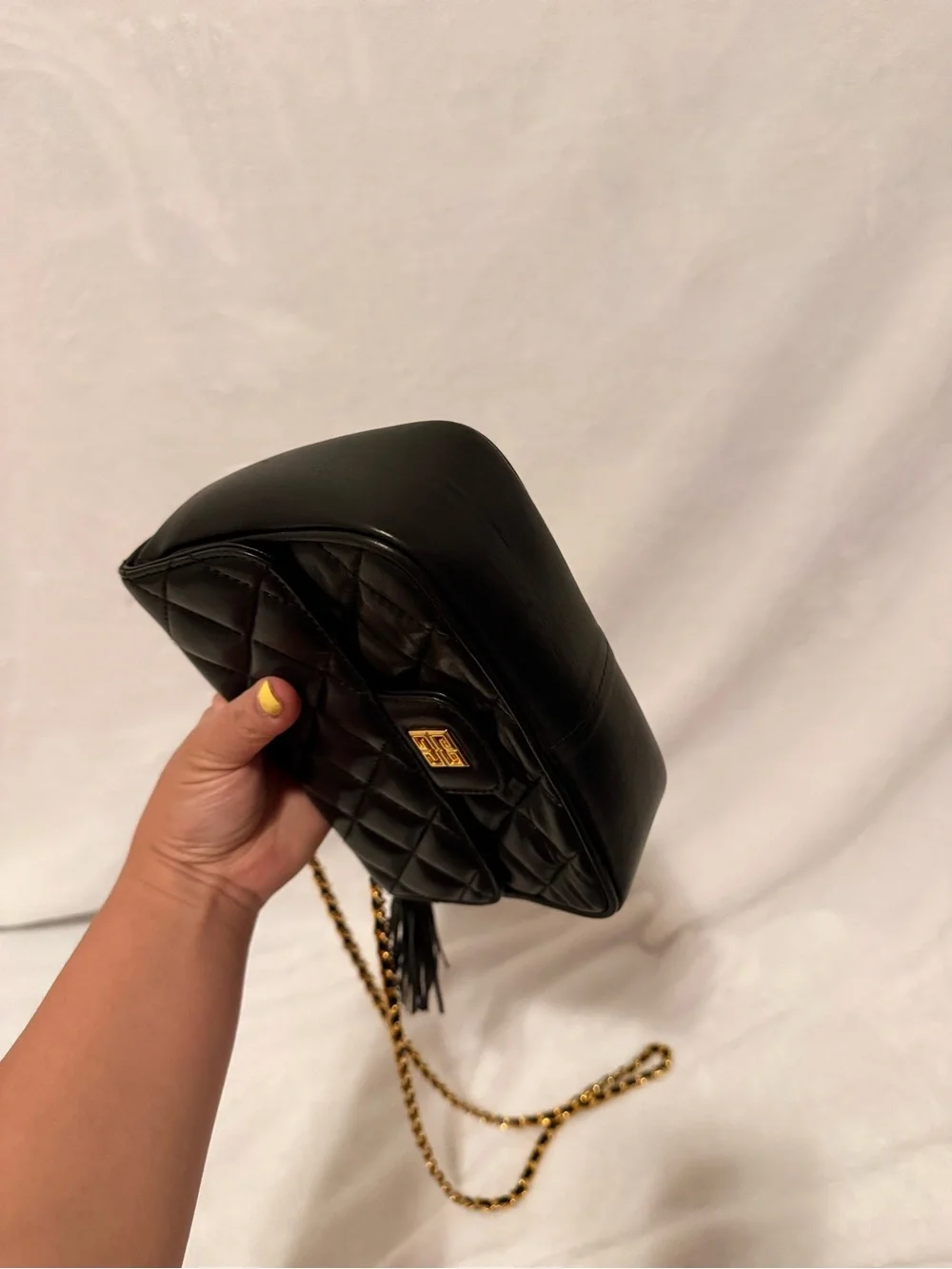 Vintage Givenchy 4G Matelasse Quilted Leather Tassel Chain Bag